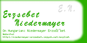 erzsebet niedermayer business card